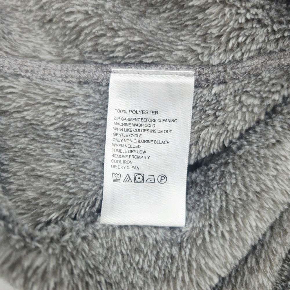 Tommy Bahama Mens Large Grey Cascade Cozy Fleece Full Zip Vest Orange Trim - Picture 10 of 11